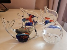 Bundle 4 Glass Fish  Ornaments