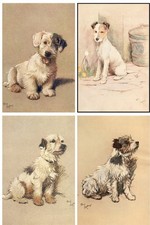 Dog Prints by Cecil Aldin Set of Four A4 Pictures Vintage Terrier Jack Russell