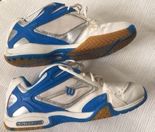 Mens Tennis Shoes Wilson Size 11 White Blue Trim DSTFOAM