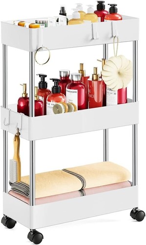 Slim storage trolley wheels - storage, on