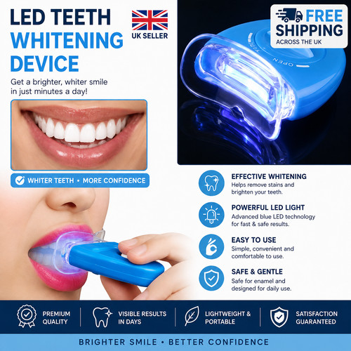 Led teeth whitening - teeth, blue