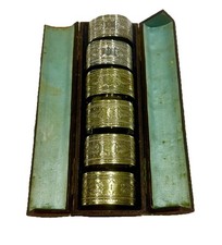 Antique Napkin Rings. Original Leather Case. Silver plated. Perfect For Xmas Day