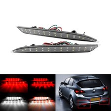 2x LED Rear Bumper Reflector Brake Stop Reverse Light For Opel Vauxhall Astra J
