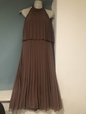 ASOS Dusky Pink Pleated Alter Neck Dress