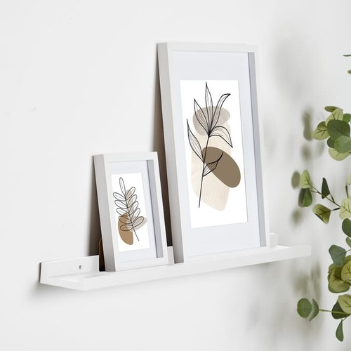 White floating wall shelf - floating,