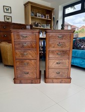 Fully Restored Pair Of Victorian Mahogany Bedside Chests/Drawers *can Deliver.