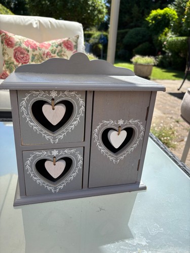 Wooden storage box heart - storage,