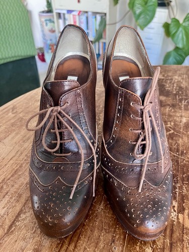 Dune brown leather brogue - dune,