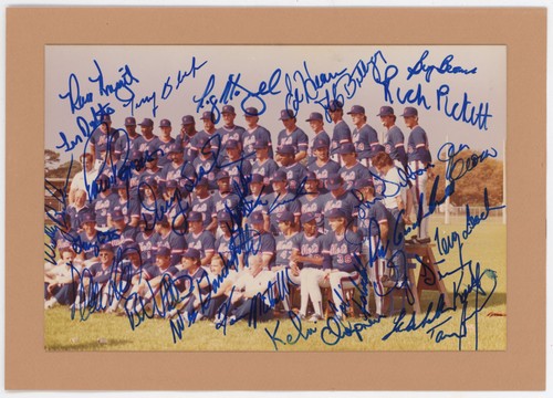 1985 mets signed 4x5 - ,