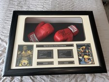 Chris Eubank SNR & Nigel Benn Joint Autographed Pair Of Boxing Gloves Framed