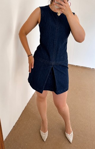 Zara dark denim mini dress - dark,