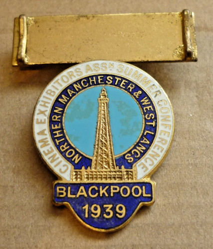 Vintage cinema enamel - vintage, badge