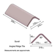 Scroll roof finial 90° angled
