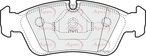 Apec front brake pad set - apec, for