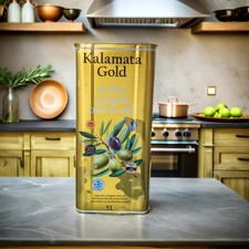 Kalamata Gold Greek Extra Virgin Olive Oil 5L Tin Pack-Low Acidity, Cold Pressed