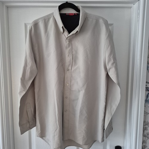 Mens long sleeve shirt - long, stone