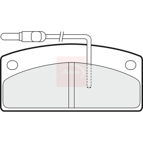 Apec front brake pad - apec, set