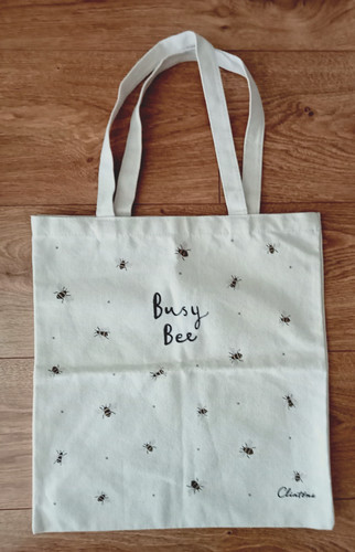 Busy bee cotton tote - busy,