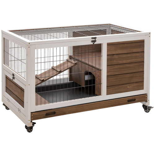 Wooden indoor rabbit - wooden, hutch
