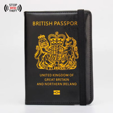 Rosemax™️RFID Blocking British Passport Wallet Holder Brexit PU Leather