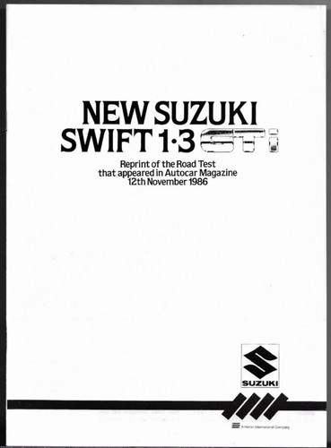 Suzuki swift gti road test - suzuki, 1.3