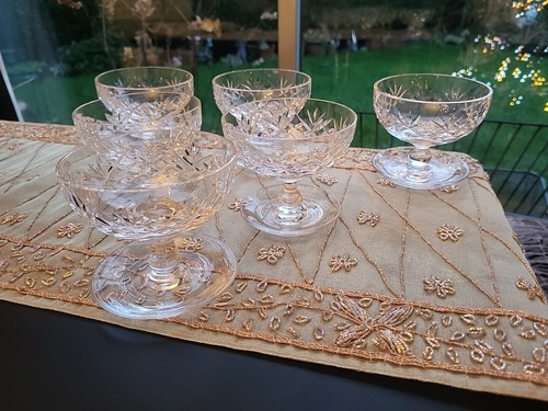 Cut glass crystal footed - cut,