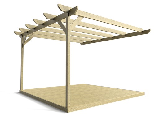 Lean pergola decking kit - lean,