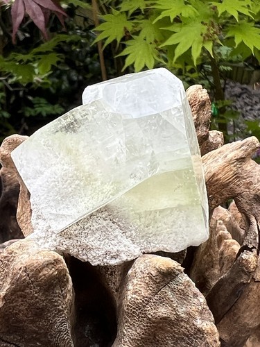 Green large cubic apophyllite - cubic,