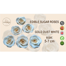 Edible sugar Rose | White