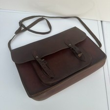 Vintage brown leather satchel