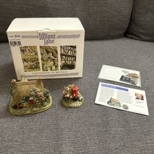 Lilliput Lane Cottage & Post Box Corner L3324 PreLoved Two Miniatures Set w/Box