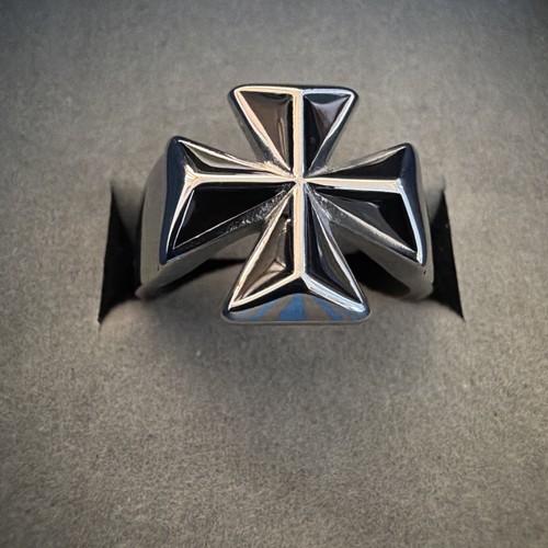 Small enamel maltese cross - enamel,