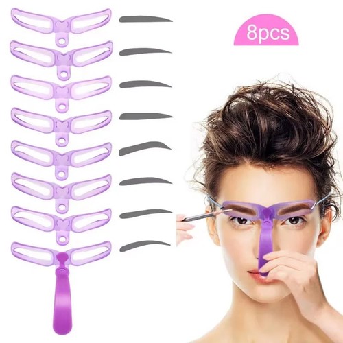 8pcs eyebrow stencils shaper - eyebrow,