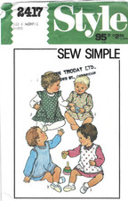 Vintage 1978 baby dress overdress pinafore Sewing Pattern weight 13 - 18 lbs