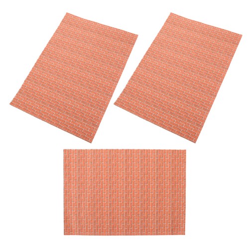 3pcs red brick - brick, dollhouse