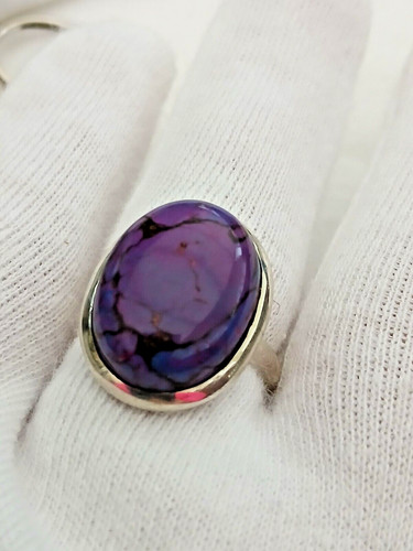 Purple copper turquoise - turquoise, ring