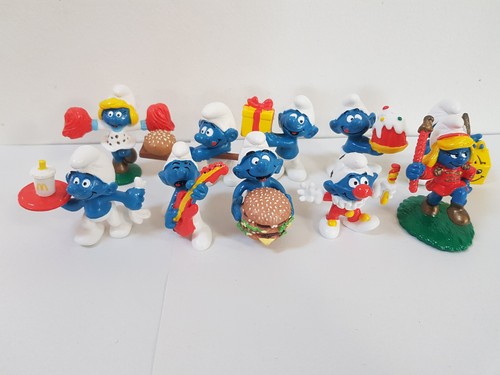 Mcdonalds full set 10 smurfs - set,