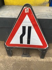 Road Narrows LEFT - Chapter 8 road signs ( road works , safety, warning signs )