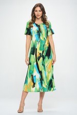 Travel Knit Dress, long A-Line