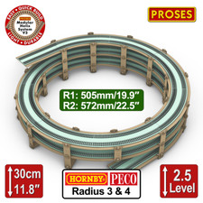 2.5 Level 30cm Double Track Helix for Hornby, Peco R3/R4. Free Delivery in EU