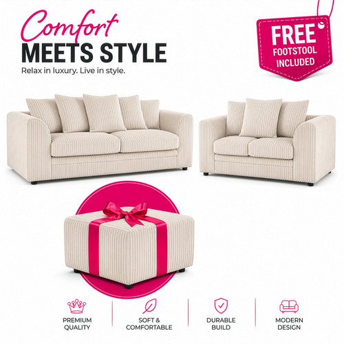 Corner sofa jumbo cord - jumbo,