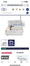 Janome 1200d Professional Overlocker Sewing Machine Cost Over £1200