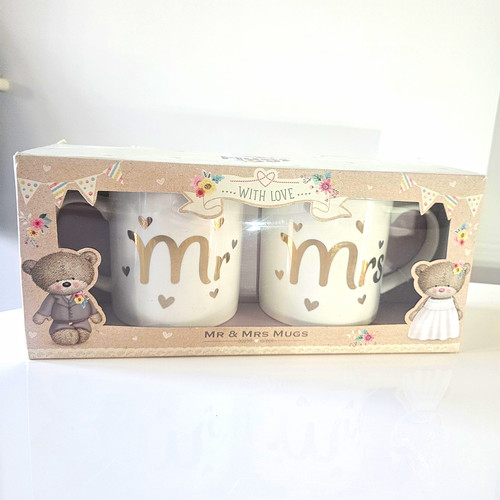 Hugs mrs wedding mug set - mr, &