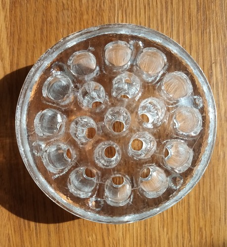 Vintage clear glass hole - vintage,