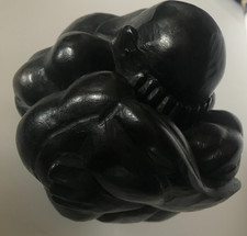 Weeping buddah carved wood ornament