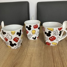 Mickey Mouse Jerry Leigh Orlando Florida Ceramic Novelty Mug and Spoon bundle x