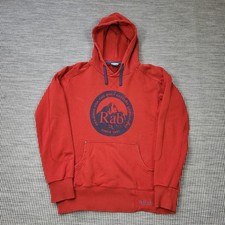 Rab Headwall Hoodie Size M Dark Red Pullover Spellout Logo