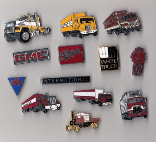 Vintage enamel style truck - vintage,