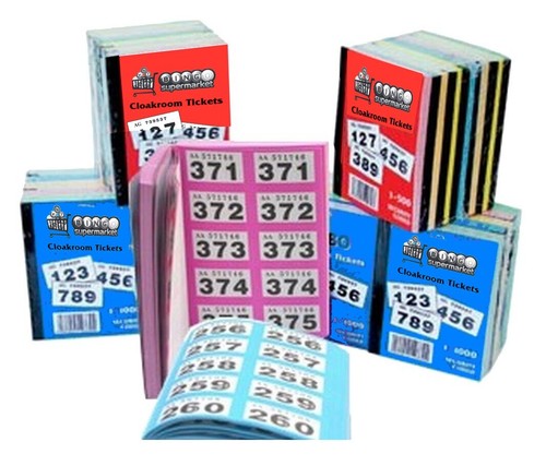 Raffle cloakroom tickets - raffle,