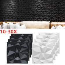 30 Pack 3D Wall Panels Diamond Wave Design Sound Proofing Panels for LivingRoom